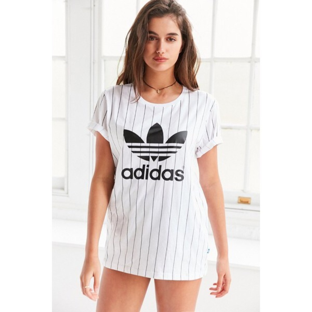 adidas striped t shirt